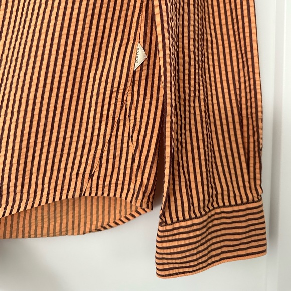 Orange Striped Oversized Shirt - Picture 5 of 6